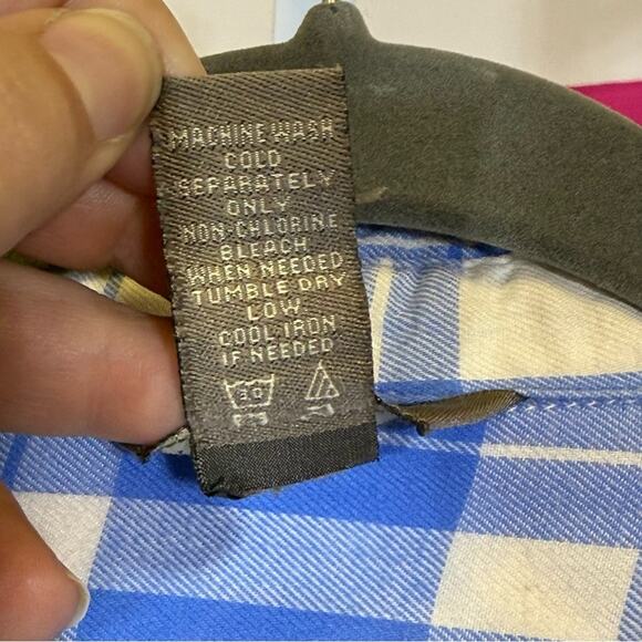 Bit & Bridle, Blue and White Casual Button Down Shirt. Size Medium Good used con - Picture 4 of 7